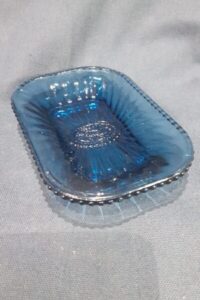 Glass Soap Dish (Blue)