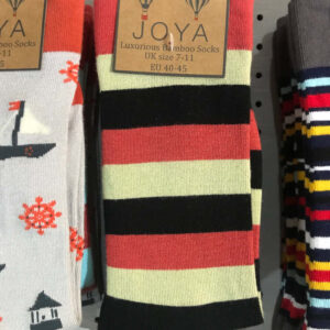 Mens Bamboo Socks - Thick multi stripe