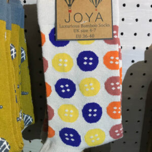 Womens Bamboo Socks - Buttons
