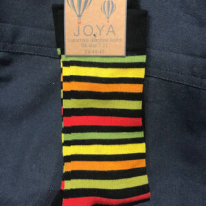 Mens Bamboo Socks - Black Multi Stripe