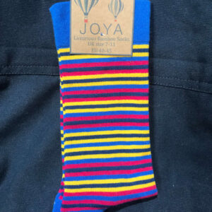 Mens Bamboo Socks - Blue Multi Stripe