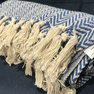 Cotton Handloom Throw - Blue