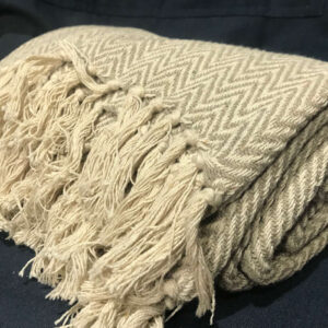 Cotton Handloom Throw - Natural