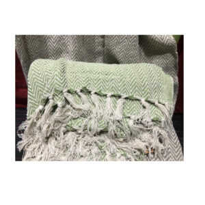 Cotton Handloom Throw - Green
