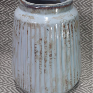 Small Ribbed Vase (Sky)