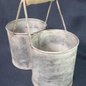 Zinc Twin Pot with handle