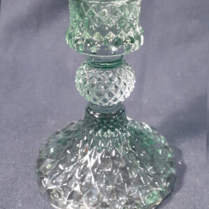Harlequin Glass Candleholder (Green)