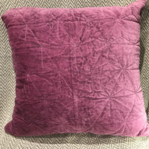 Stonewash Velvet Cushion (Pink)