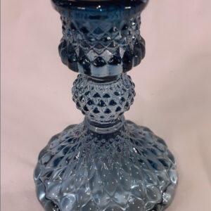 Harlequin Glass Candleholder (Blue)
