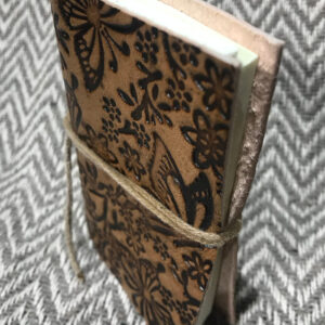 Mini Leather Cover Notebook (Butterflies)