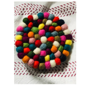 Rainbow Felt Ball Coaster